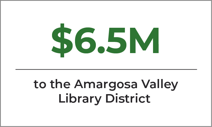Nye County Property Tax Benefit: $6.5M to the Amargosa Valley Library District